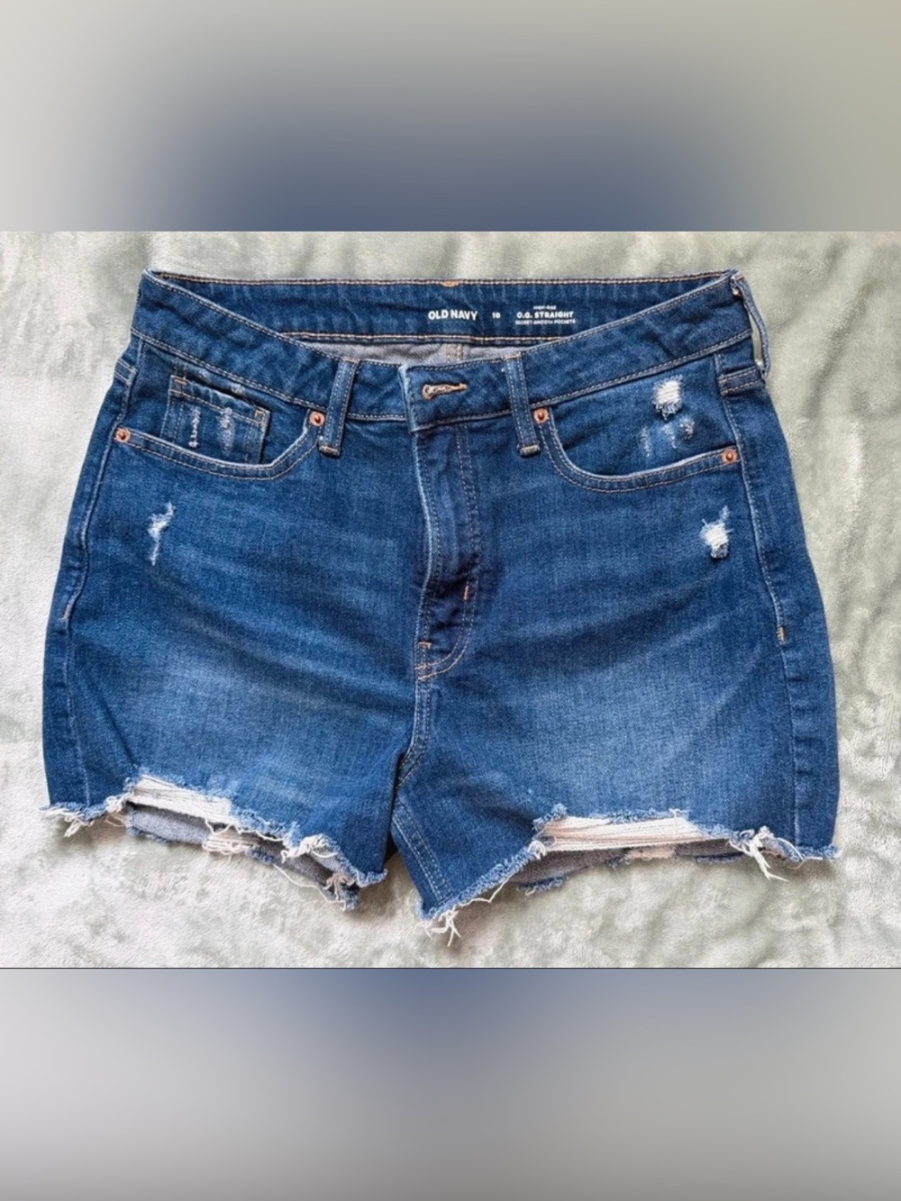 Old Navy high-rise O.G. straight women's jean shorts, Size 10